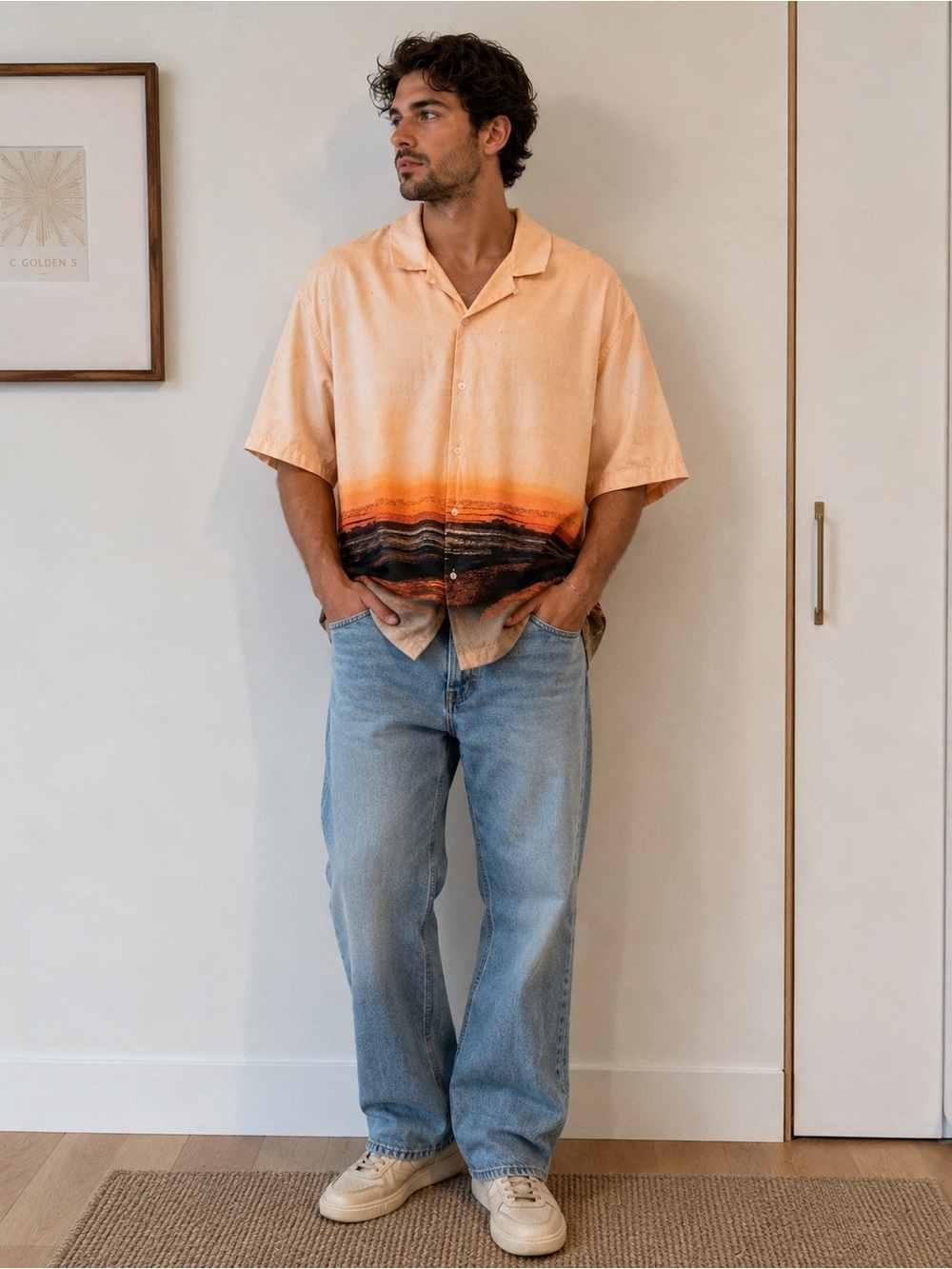 Topman Light Peach Short Sleeve Shirt